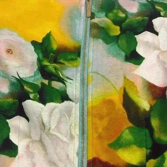 Melissa McCarthy Seven7 Summer Watercolor Floral Zip Long Sleeves Size Small - Picture 6 of 6